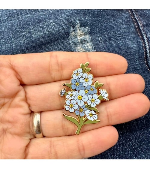 Flower Enamel Pin - Forget-me-nots