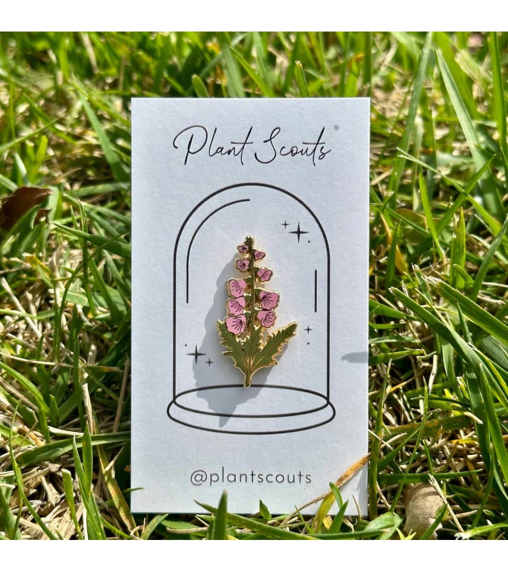 Flower Enamel Pin - Foxglove Plant Scouts broches and pins hat pin badges collectible