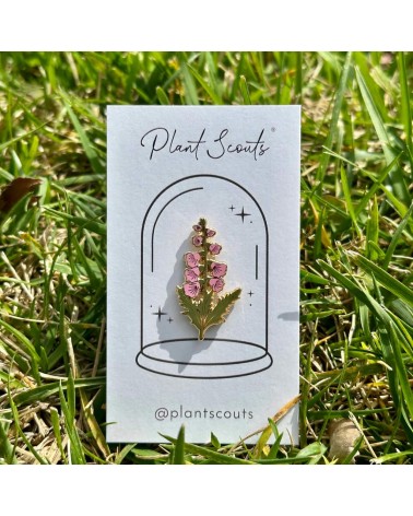 Flower Enamel Pin - Foxglove Plant Scouts broches and pins hat pin badges collectible