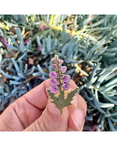 Flower Enamel Pin - Foxglove Plant Scouts broches and pins hat pin badges collectible