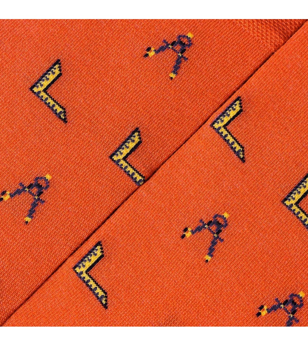 Architect - Cool organic cotton socks - Orange The Captain Socks funny crazy cute cool best pop socks for women men