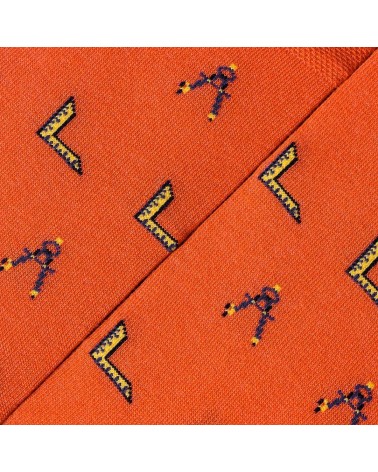 Architect - Cool organic cotton socks - Orange The Captain Socks funny crazy cute cool best pop socks for women men