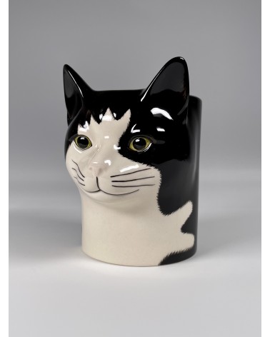 Barney - Stiftehalter & Blumentopf - Katze Quail Ceramics schreibtisch büro kinder besteckbehälter make up pinselhalter
