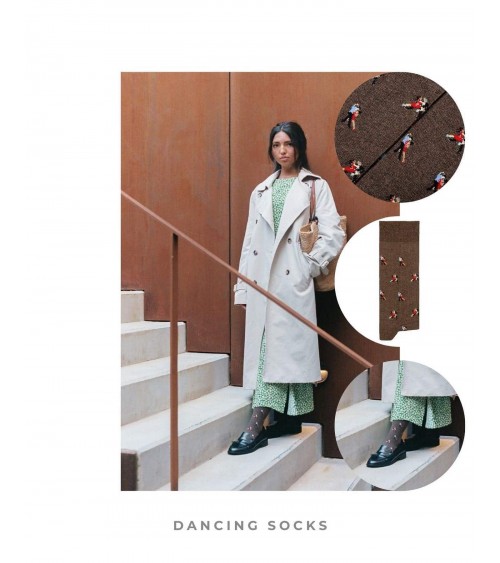 Danza - Calze in cotone bio The Captain Socks calze da uomo per donna divertenti simpatici particolari