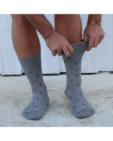 Fitness - Organic cotton socks The Captain Socks funny crazy cute cool best pop socks for women men