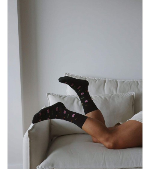 Piggy bank - Organic cotton socks The Captain Socks funny crazy cute cool best pop socks for women men