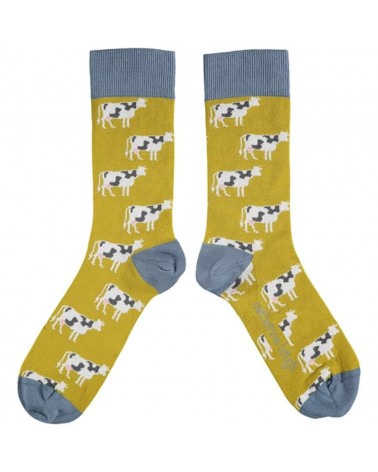Vache - Chaussettes fantaisie à motifs en coton bio Catherine Tough jolies pour femme originales pour homme chausset rigolote...