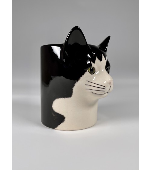 Barney - Stiftehalter & Blumentopf - Katze Quail Ceramics schreibtisch büro kinder besteckbehälter make up pinselhalter