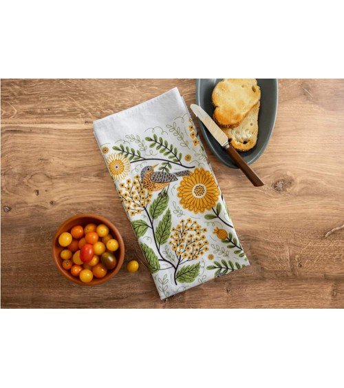 Flowers & robins - Tea towel, kitchen towel Gingiber best kitchen hand towels fall funny cute