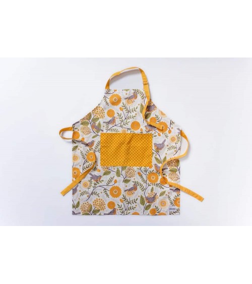 Kitchen Apron - Flowers & robins Gingiber kitchen cooking women funny cute bbq aprons for men