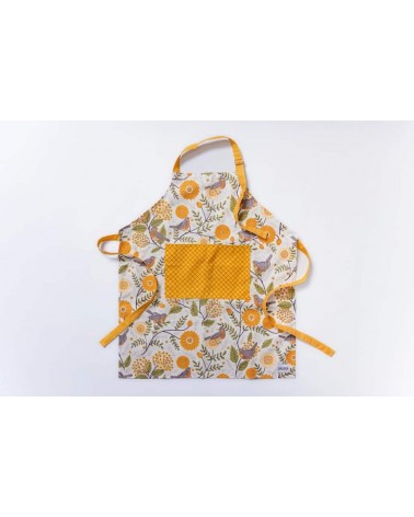 Kitchen Apron - Flowers & robins Gingiber kitchen cooking women funny cute bbq aprons for men