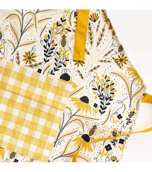 Kitchen Apron - Bee garden Gingiber kitchen cooking women funny cute bbq aprons for men