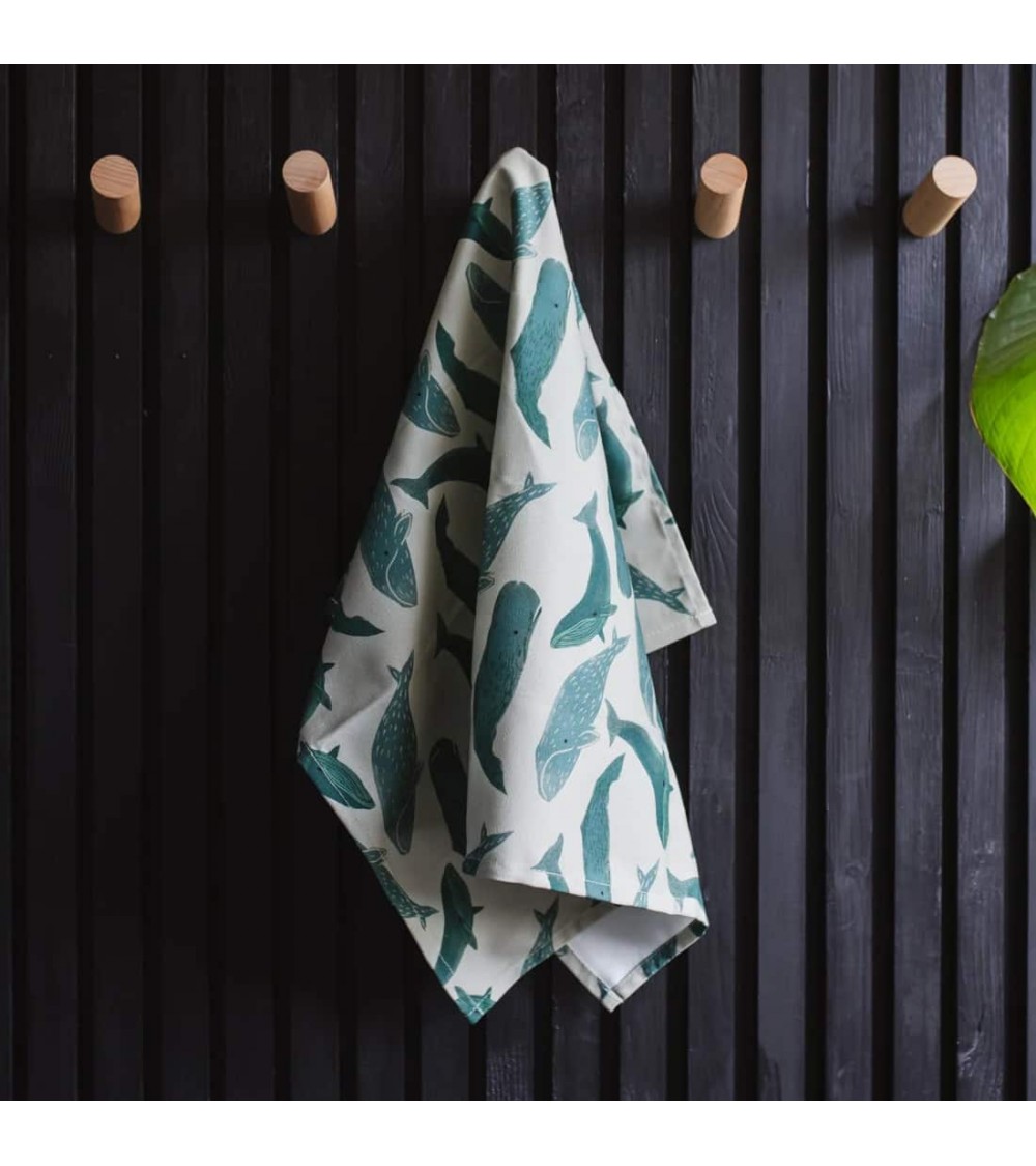 Whale - Tea towel, kitchen towel Plewsy best kitchen hand towels fall funny cute