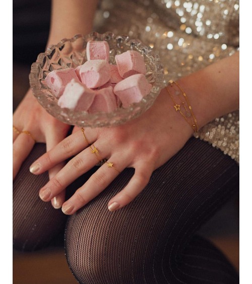 Star - Adjustable ring, fine gold plating Adorabili Paris cute fashion design designer for women