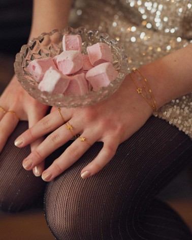 Star - Adjustable ring, fine gold plating Adorabili Paris cute fashion design designer for women