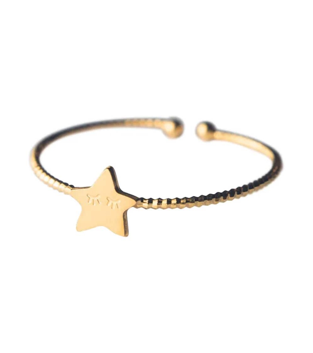 Star - Adjustable ring, fine gold plating Adorabili Paris cute fashion design designer for women