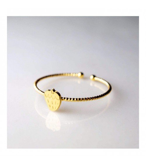 Strawberry - Adjustable ring, fine gold plating Adorabili Paris cute fashion design designer for women