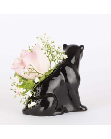 Panther - Mini flower vase Quail Ceramics table flower living room vase kitatori switzerland