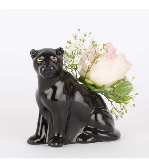 Pantera Nera - Mini vaso per fiori Quail Ceramics vasi eleganti per interni per fiori decorativi design kitatori svizzera