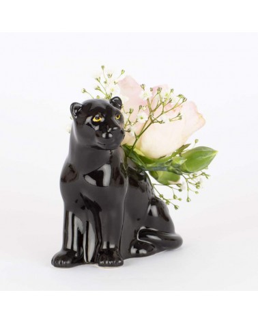 Pantera Nera - Mini vaso per fiori Quail Ceramics vasi eleganti per interni per fiori decorativi design kitatori svizzera