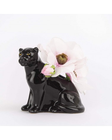 Pantera Nera - Mini vaso per fiori Quail Ceramics vasi eleganti per interni per fiori decorativi design kitatori svizzera