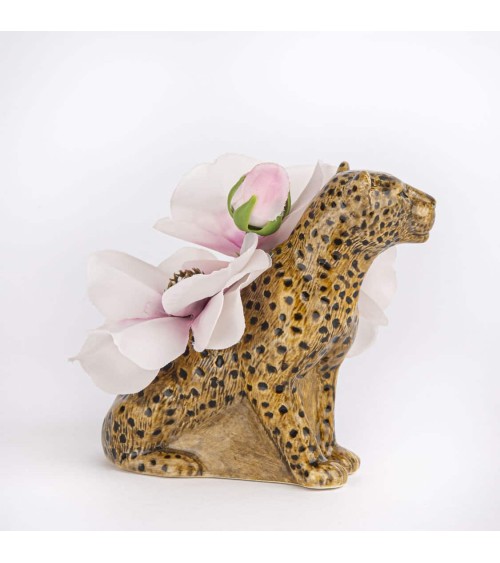 Leopard - Mini flower vase Quail Ceramics table flower living room vase kitatori switzerland