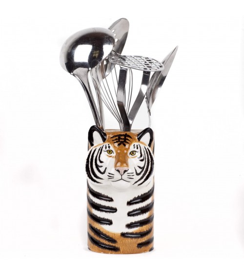 Tiger - Ceramic Utensil Holder Quail Ceramics