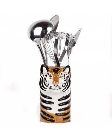 Tiger - Ceramic Utensil Holder Quail Ceramics