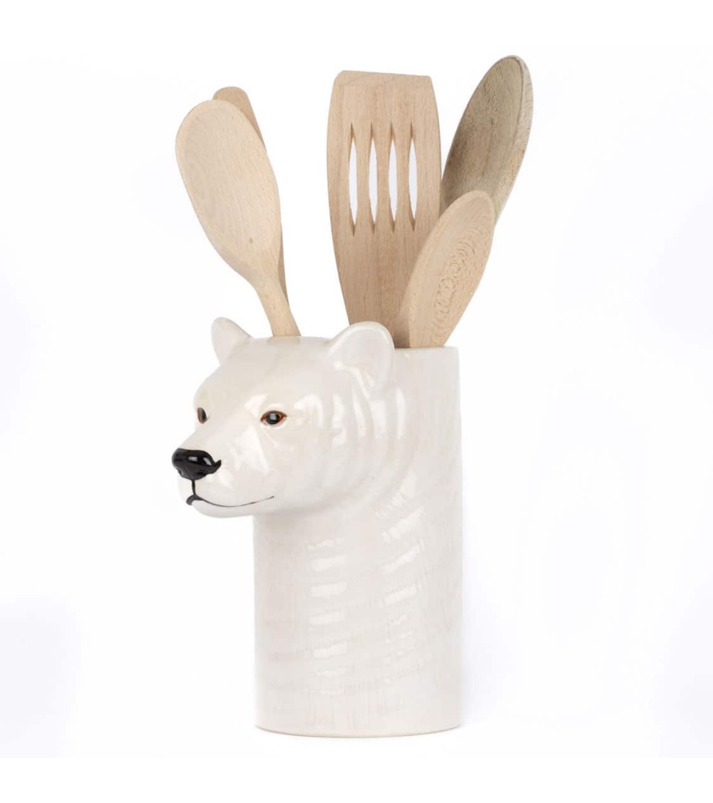 Orso polare bianco - Porta mestoli Quail Ceramics