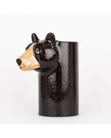 Black Bear - Ceramic Utensil Holder Quail Ceramics