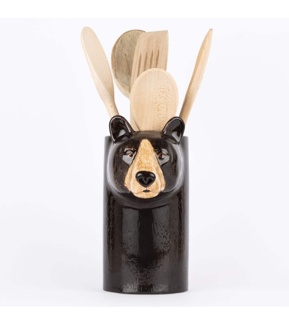 Black Bear - Ceramic Utensil Holder Quail Ceramics