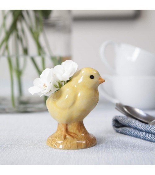 Yellow chick - Mini flower vase Quail Ceramics table flower living room vase kitatori switzerland