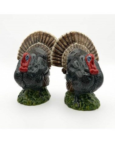 Turkey - Salt and Peppers Quail Ceramics pots set shaker cute unique cool