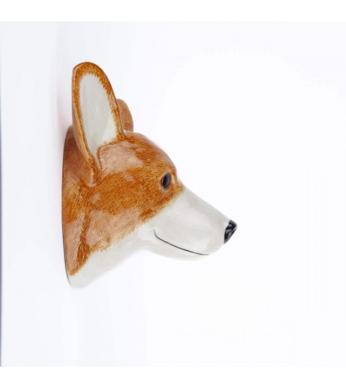 Corgi - Piccolo vaso da parete cane Quail Ceramics vasi eleganti per interni per fiori decorativi design kitatori svizzera