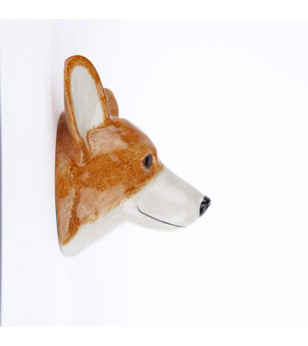 Corgi - Petit vase mural chien en céramique Quail Ceramics design fleur décoratif original kitatori suisse