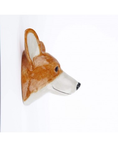 Corgi - Piccolo vaso da parete cane Quail Ceramics vasi eleganti per interni per fiori decorativi design kitatori svizzera