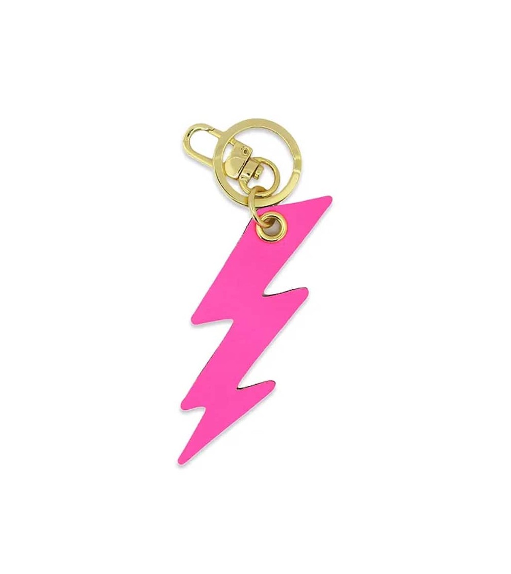 Schlüsselanhänger - Blitz - Rosa Neon & Gold Alkemest geschenkidee schweiz kaufen