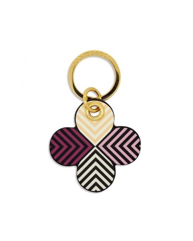 Leather Keyring - Lucky Lilac Clover Alkemest original gift idea switzerland