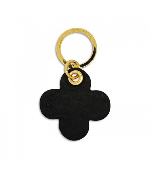 Leather Keyring - Lucky Lilac Clover Alkemest original gift idea switzerland