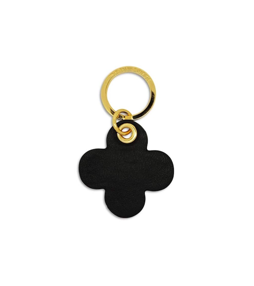 Leather Keyring - Lucky Lilac Clover Alkemest original gift idea switzerland