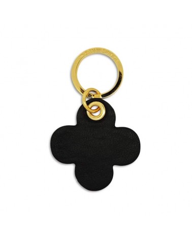 Leather Keyring - Lucky Lilac Clover Alkemest original gift idea switzerland