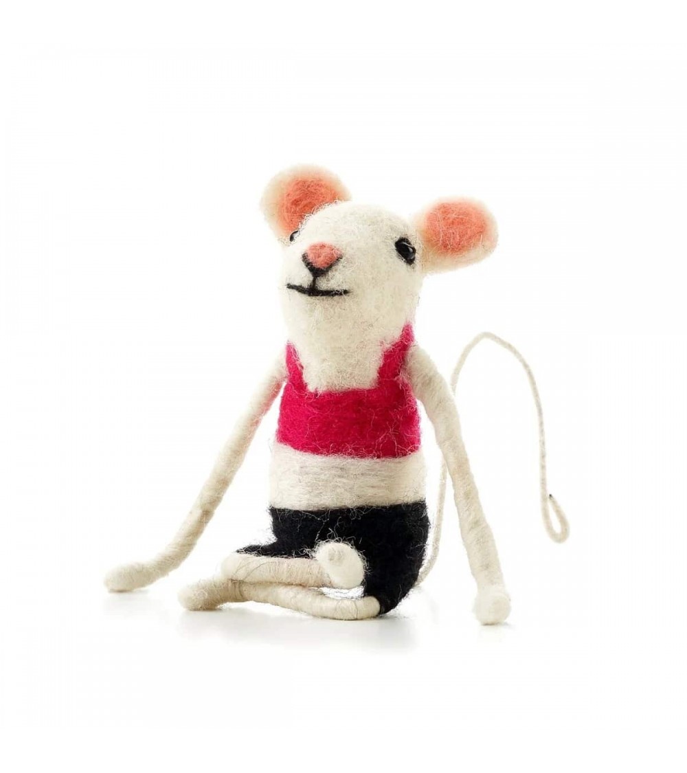 Yoga Mouse - Decorative object Sew Heart Felt original kitatori switzerland