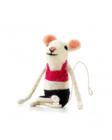 Yoga Mouse - Decorative object Sew Heart Felt original kitatori switzerland