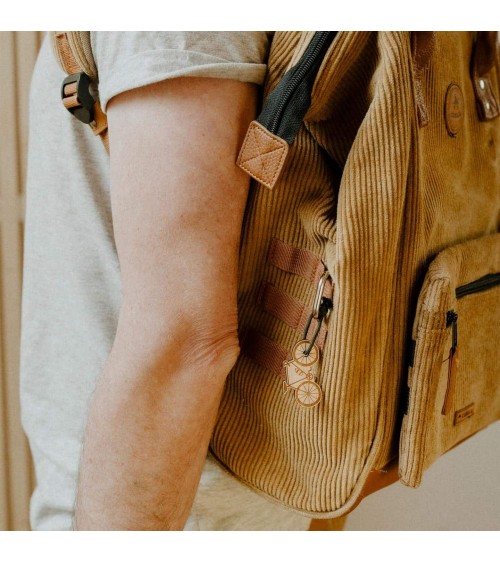 Vélo de course - Porte clé en bois avec mousqueton Les Petites Hirondelles idée cadeau original suisse