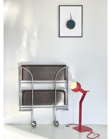 Gerlinol Dinett - Carrello portavivande vintage kitatori mobili Oggetto di design vintage svizzera