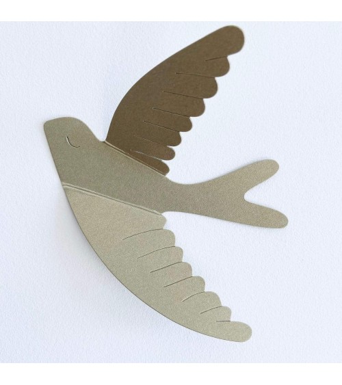 Schwalben aus Papier - Wanddeko