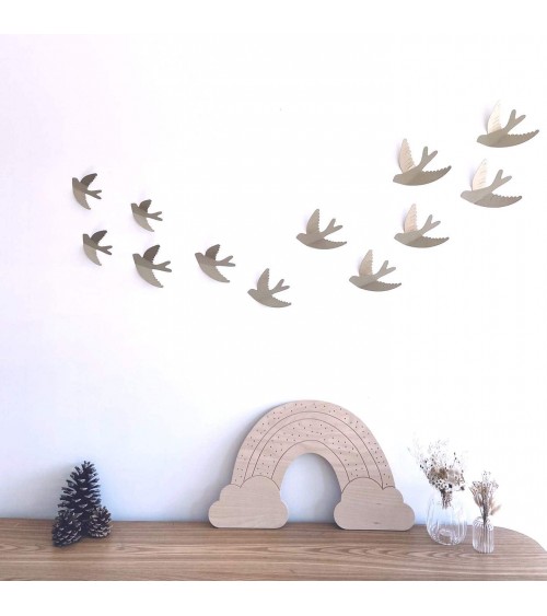 Paper swallows - Wall decoration