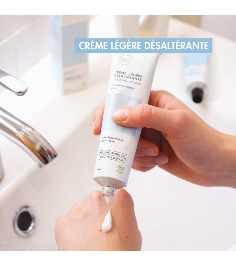 Leichte, durstlöschende Gesichtscreme Clémence et Vivien naturkosmetik marken vegane kosmetik producte kaufen