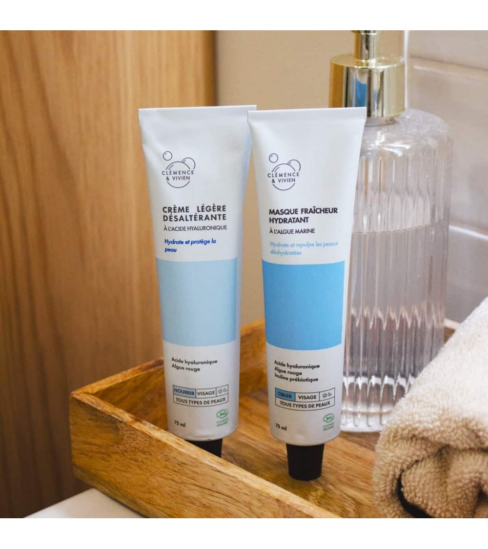 Leichte, durstlöschende Gesichtscreme Clémence et Vivien naturkosmetik marken vegane kosmetik producte kaufen