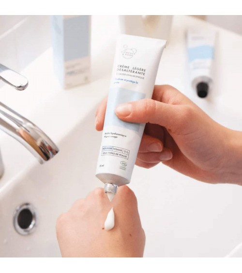 Crema leggera dissetante per il viso Clémence et Vivien cosmetici naturali cosmeci svizzeri
